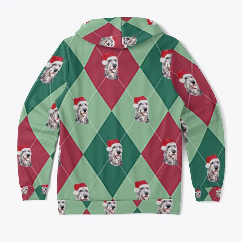 Ugly Sweater - Argyle Santa Wolfhound