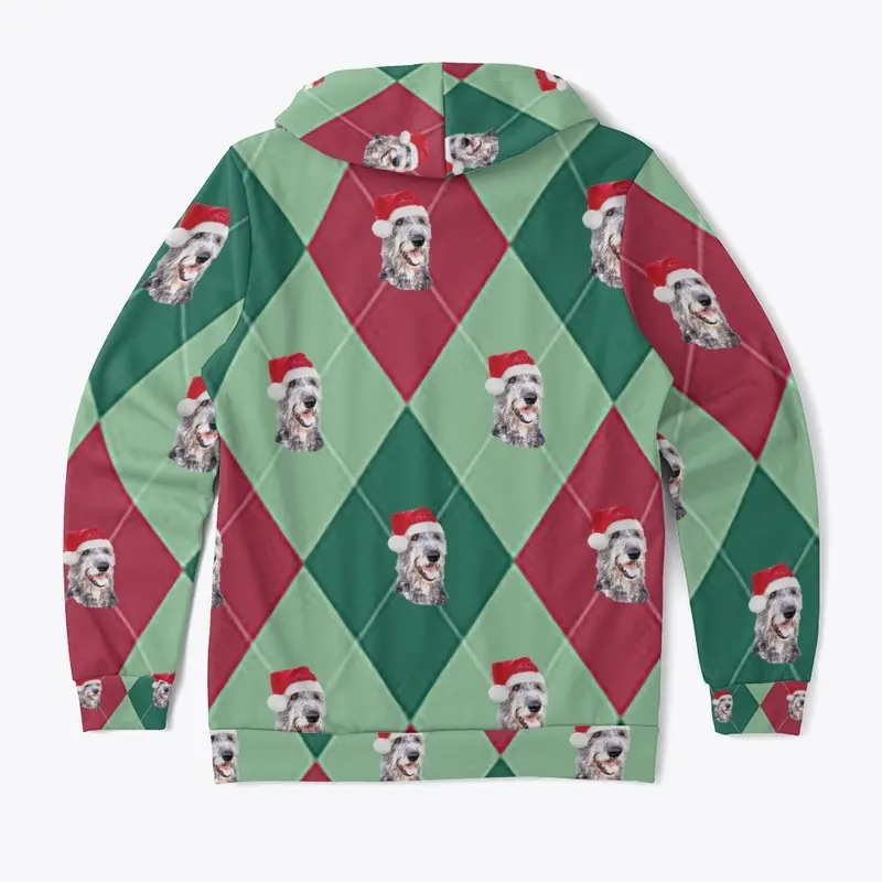 Ugly Sweater - Argyle Santa Wolfhound