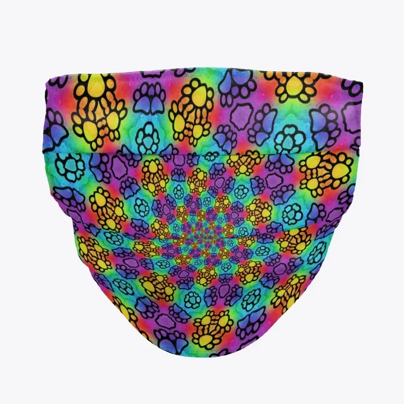 Rainbow Paw Print Tie Dye FUN!